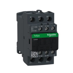 Contactor 15KW, 400V, 32A (AC3), 50A (AC1), 3P+1NO/1NC, 24V DC Coil PTCTR - Schneider Electric