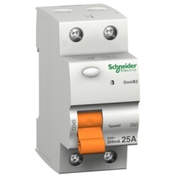 Domae RCCB,40 A 100mA AC 2P HDFDA - Schneider Electric