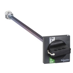 Front rotary handle INS 40..160 - black PPCCB - Schneider Electric