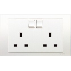 Schneider Electric 13A 250V Twin Gang Switched Socket - Schneider Electric