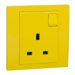 Schneider Electric 15A 250V 1Gang Switched Socket, Aluminium silver - Schneider Electric