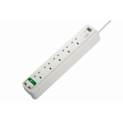 Schneider Electric 5-Outlet W/ 2 USB Port APC Essential Surge Arrest Outlet, PM5U-UK (230 V) - Schneider Electric