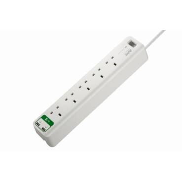 Schneider Electric 5-Outlet W/ 2 USB Port APC Essential Surge Arrest Outlet, PM5U-UK (230 V) - 1