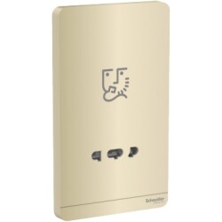 Schneider Electric AvatarOn Metal Gold Hairline Shaver Socket, E83T727V_GH (25 VA, 115/250 V) - Schneider Electric