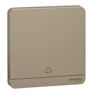 Schneider Electric E8331BPL1_WG AvatarOn Gold - Retractive Door Bell switch - with bell symbol - 1 gang 2 way - 10A Gold - 1