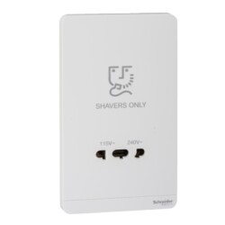 Schneider Electric E83T727V_WE AvatarOn White - shaver socket - 115-230 V - White - Schneider Electric