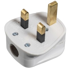 Schneider Electric Exclusive - round 3 pin plug - 13A - white - Schneider Electric