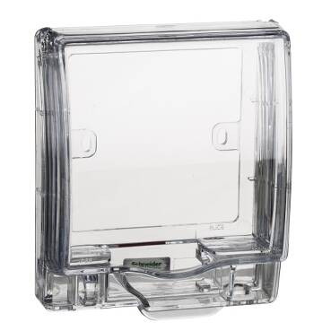 Schneider Electric Full-Time Weatherproof Single Gang Socket Cover (Transparent) IP55 - 1