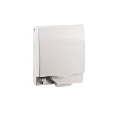 Schneider Electric Full-Time Weatherproof Single Gang Socket Cover (White) IP55 - 1