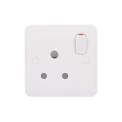 Schneider Electric GGBL3090 Lisse Moulded Socketoutlet, 15A, 1 Gang, Matt White - Schneider Electric