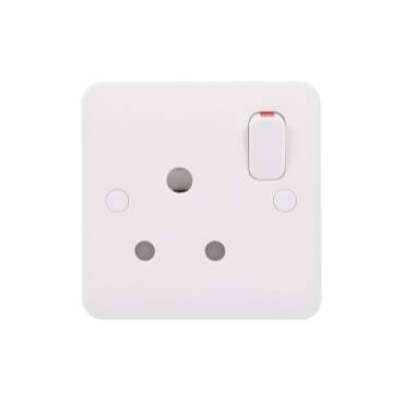 Schneider Electric GGBL3090 Lisse Moulded Socketoutlet, 15A, 1 Gang, Matt White - 1