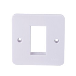 Schneider Electric Lisse 1 Gang 1 Module Euro Plate White - Schneider Electric