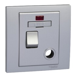 Schneider Electric Vivace - switched fuse mechanism - 13 A 250 V - aluminium silver - Schneider Electric