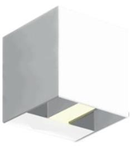 Wall Cube Up/Down Fixture 2x5W 3000K White IP65 - 1