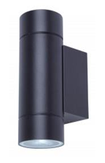 Wall Cylindrical Fixture 2xPAR16 Dark Grey IP65 - 1